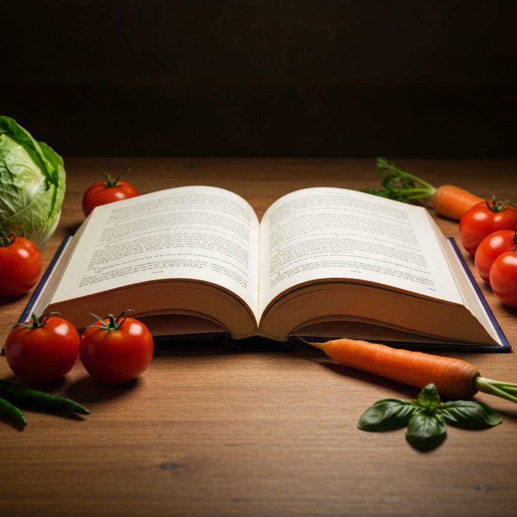 Educational materials with fresh produce